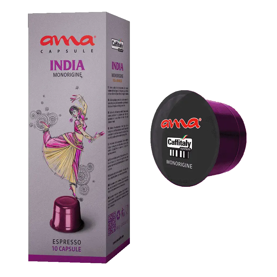 Ama Caffe, Kapsulë Monorigine India, 10 x 8 g